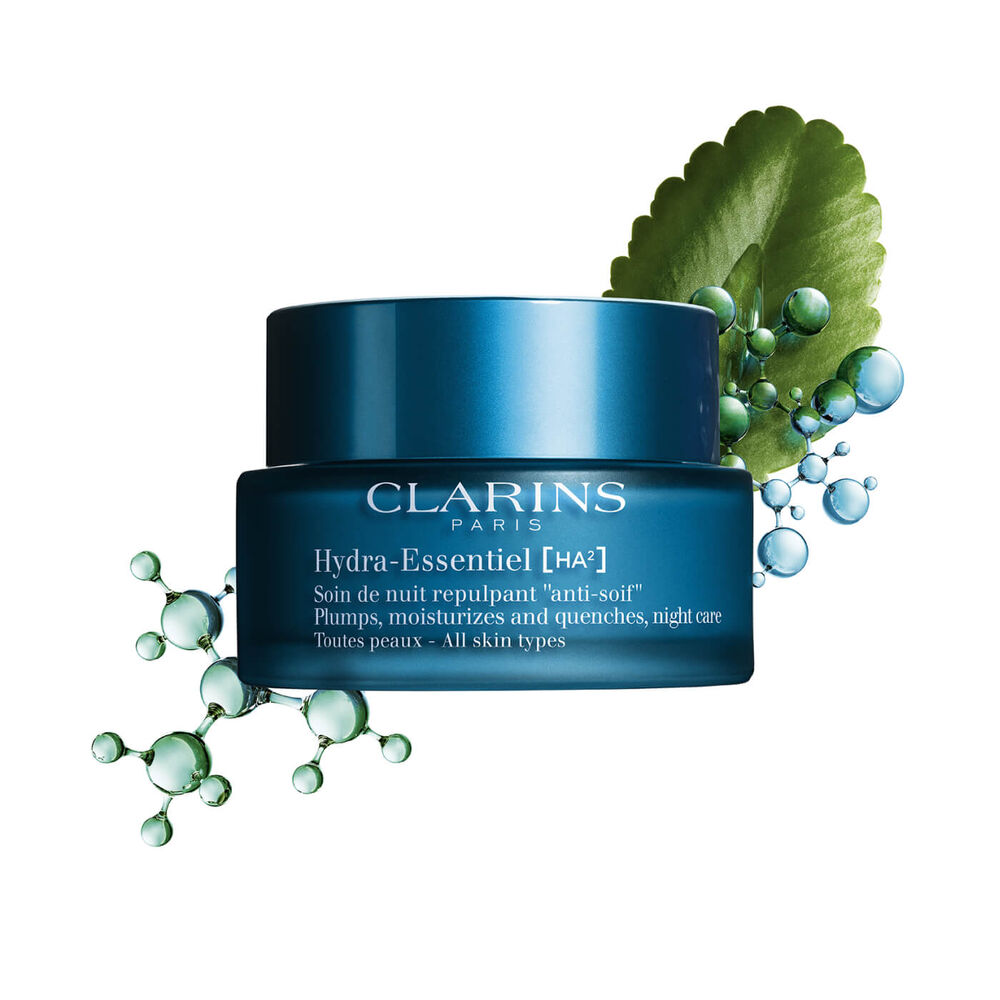 Hydra Essentiel Night Cream packshot with ingredient