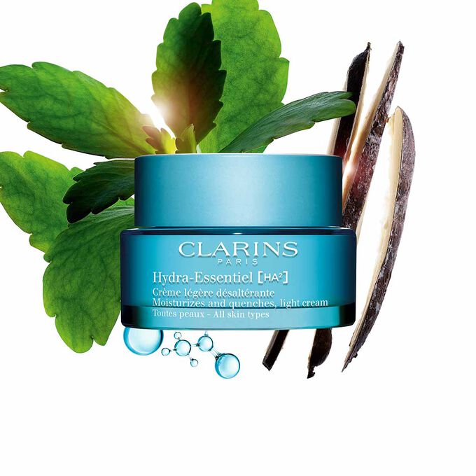 Hydra Essentiel Light Cream packshot with ingredients