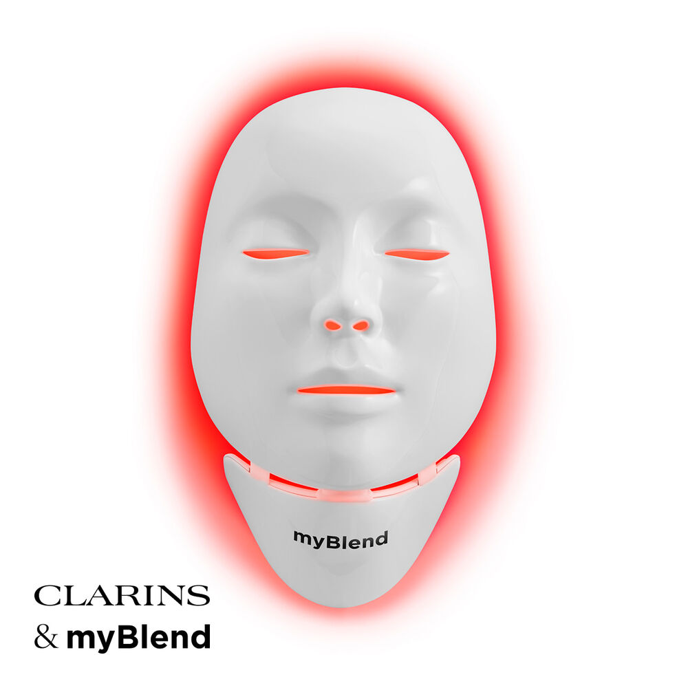 Packshot of myLEDmask2 for face and neck, by myBlend, in collaboration with Clarins distribution