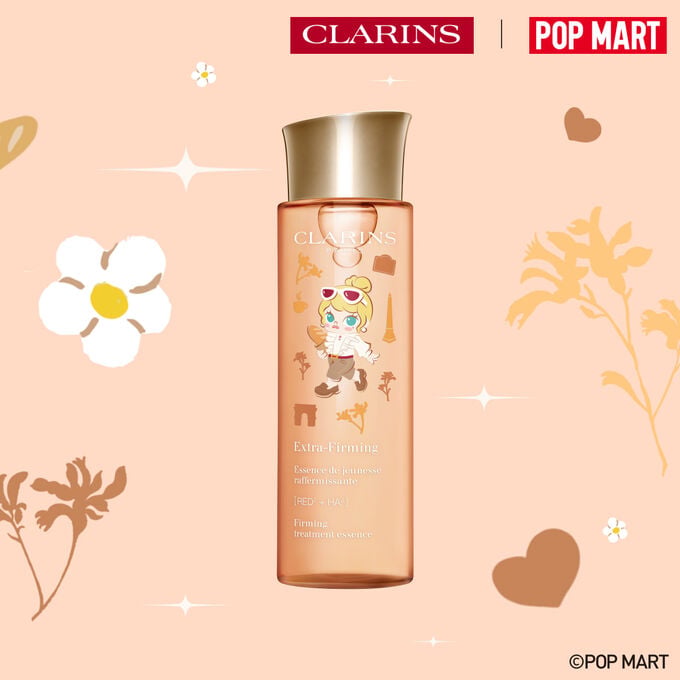 Limited edition Pop Mart anti-ageing firming lotion with hyaluronic acid effect to visibly lift and revitalise skin.