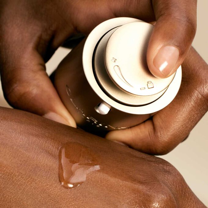 Clarins promotes sustainability with 64% organic ingredients, 23 fair trade initiatives, and fully recyclable packaging.