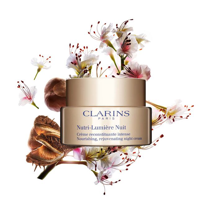 Nutri-Lumière Night Cream packshot with ingredient