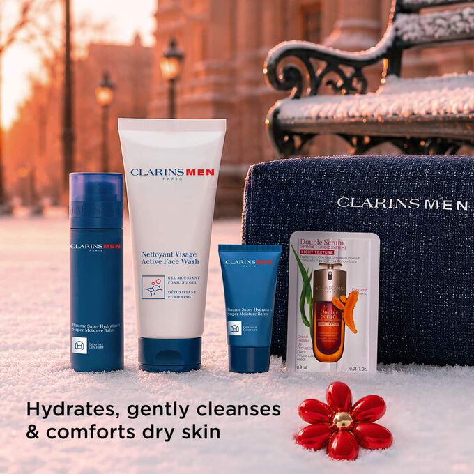 ClarinsMen Hydration Holiday Set - Moisturising Face Care for All Skin Types