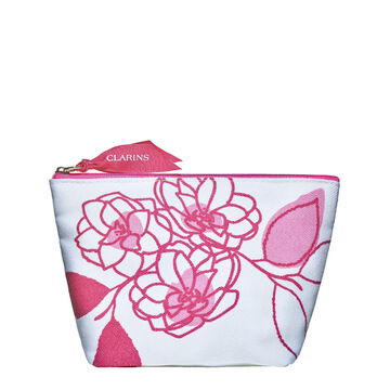 Clarins Floral Pouch - Pink