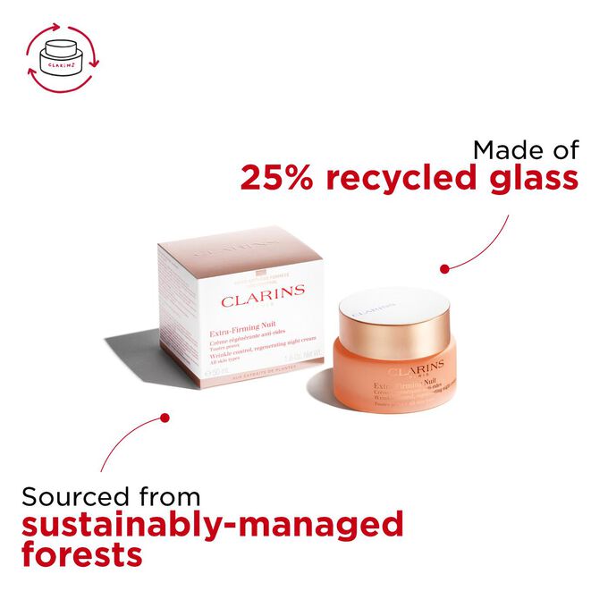 Extra-Firming Night Cream pack from sustainably-managed forests
