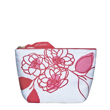 Clarins Floral Pouch - Red