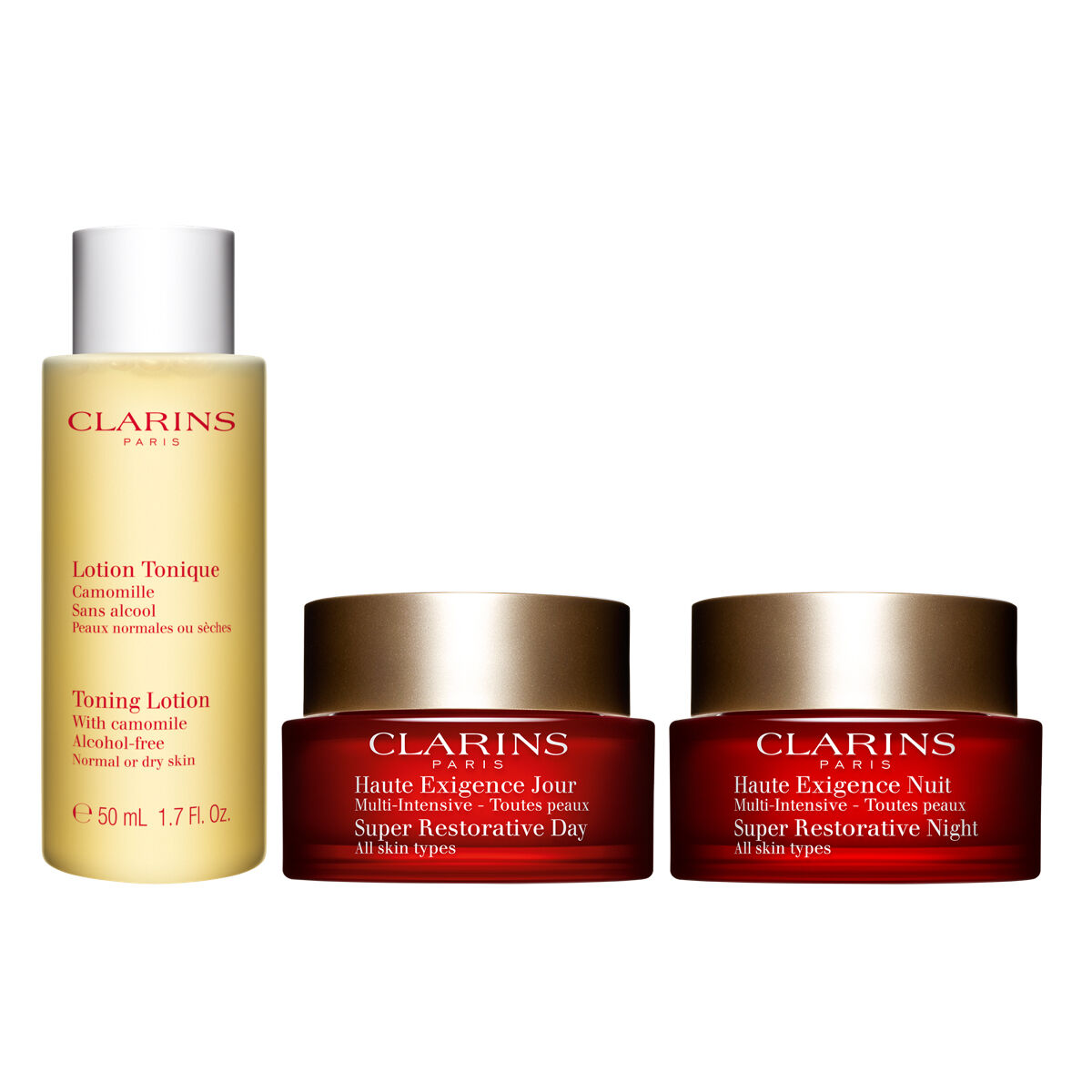 clarins super restorative day cream gift set