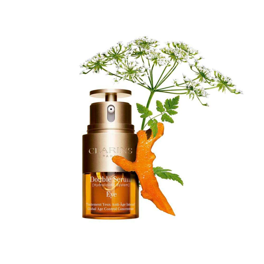 Double Serum Eye packshot with ingredients