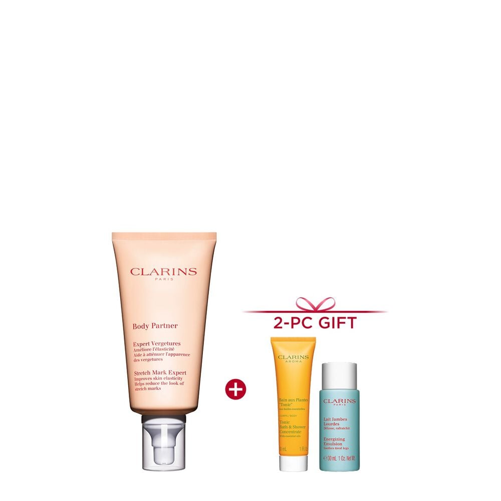 Body Partner Stretch Mark Expert packshot with ingredient