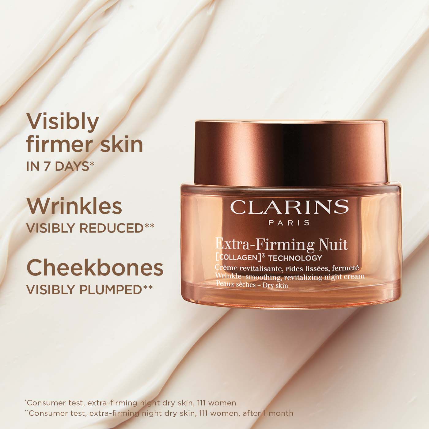 CLARINS Extra-Firming 化粧水、昼クリーム、夜クリーム Extra-Firming Night Cream - Dry Skin | CLARINS®