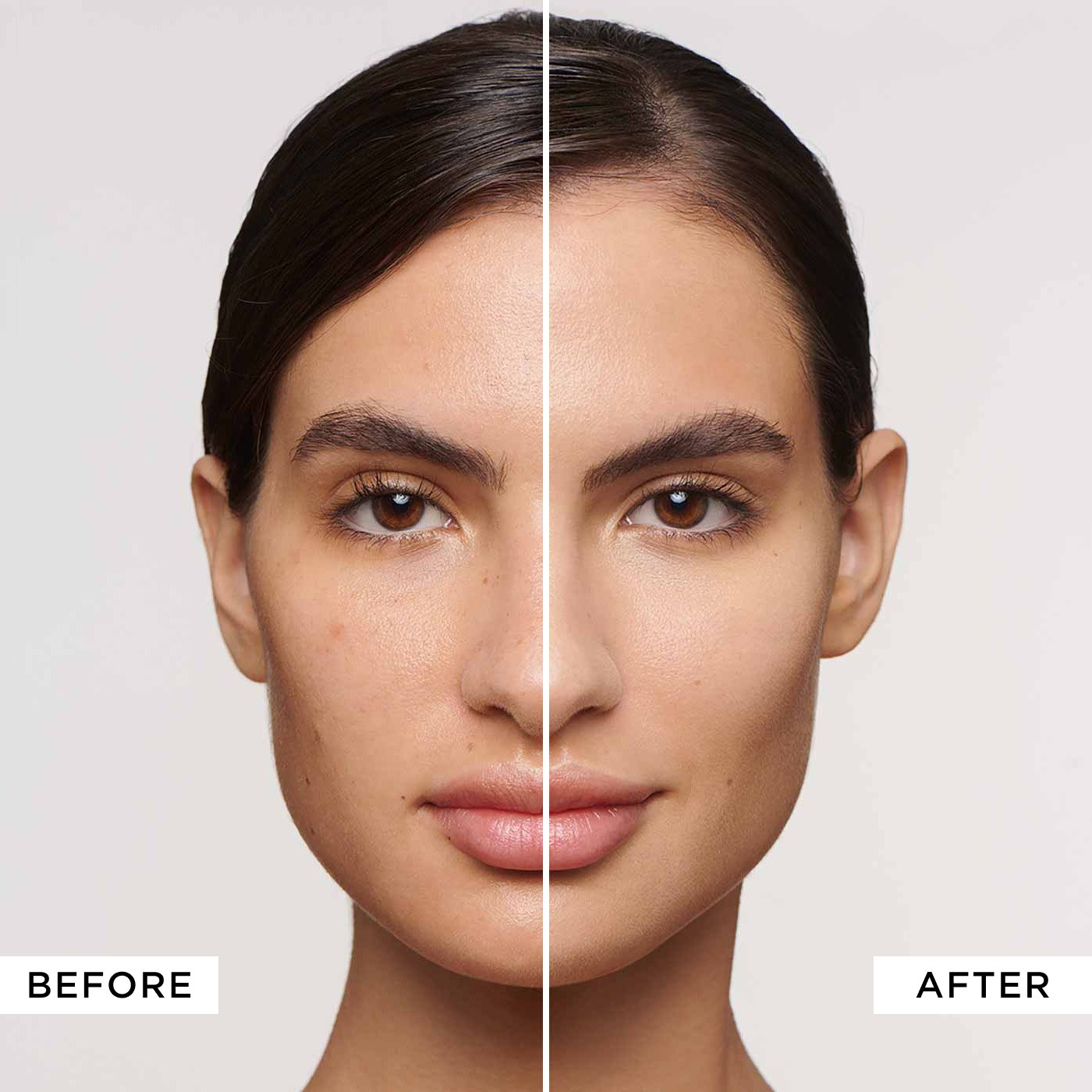 Before and after picture of using the product