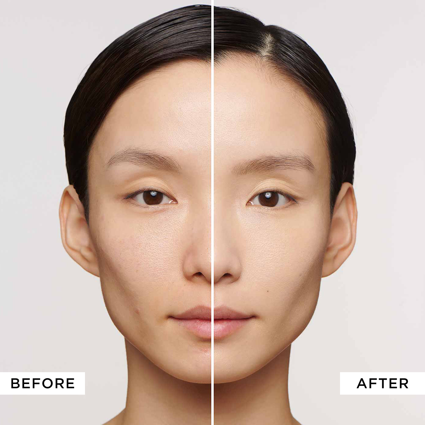 Before and after picture of using the product
