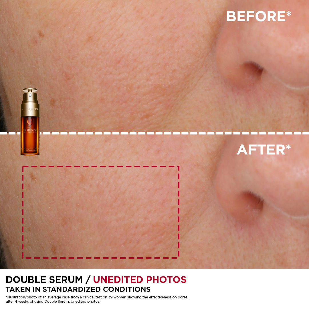 Before and after photo of the product use