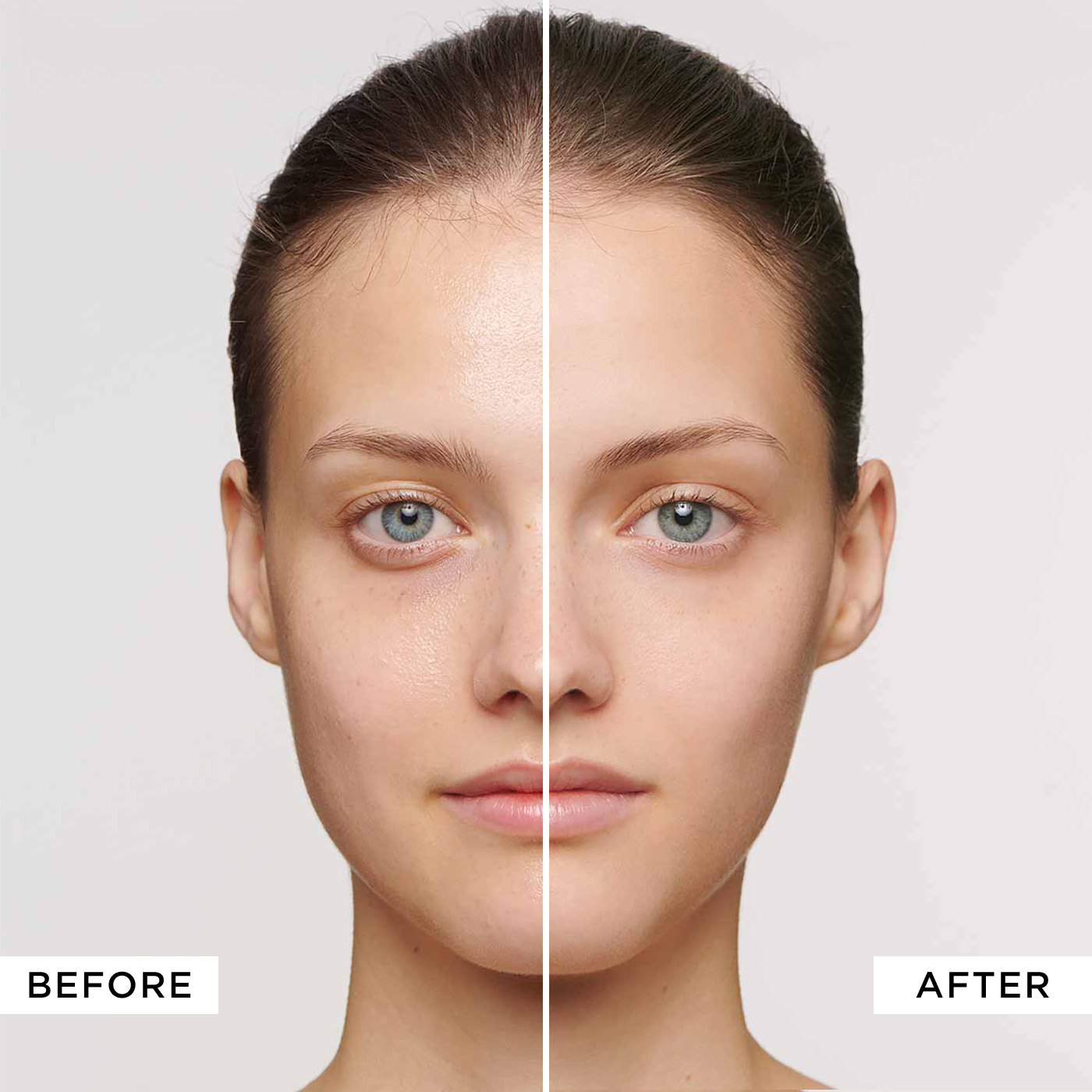 Before and after picture of using the product