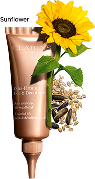 Extra-Firming Neck and Décolleté product with sunflower ingredient