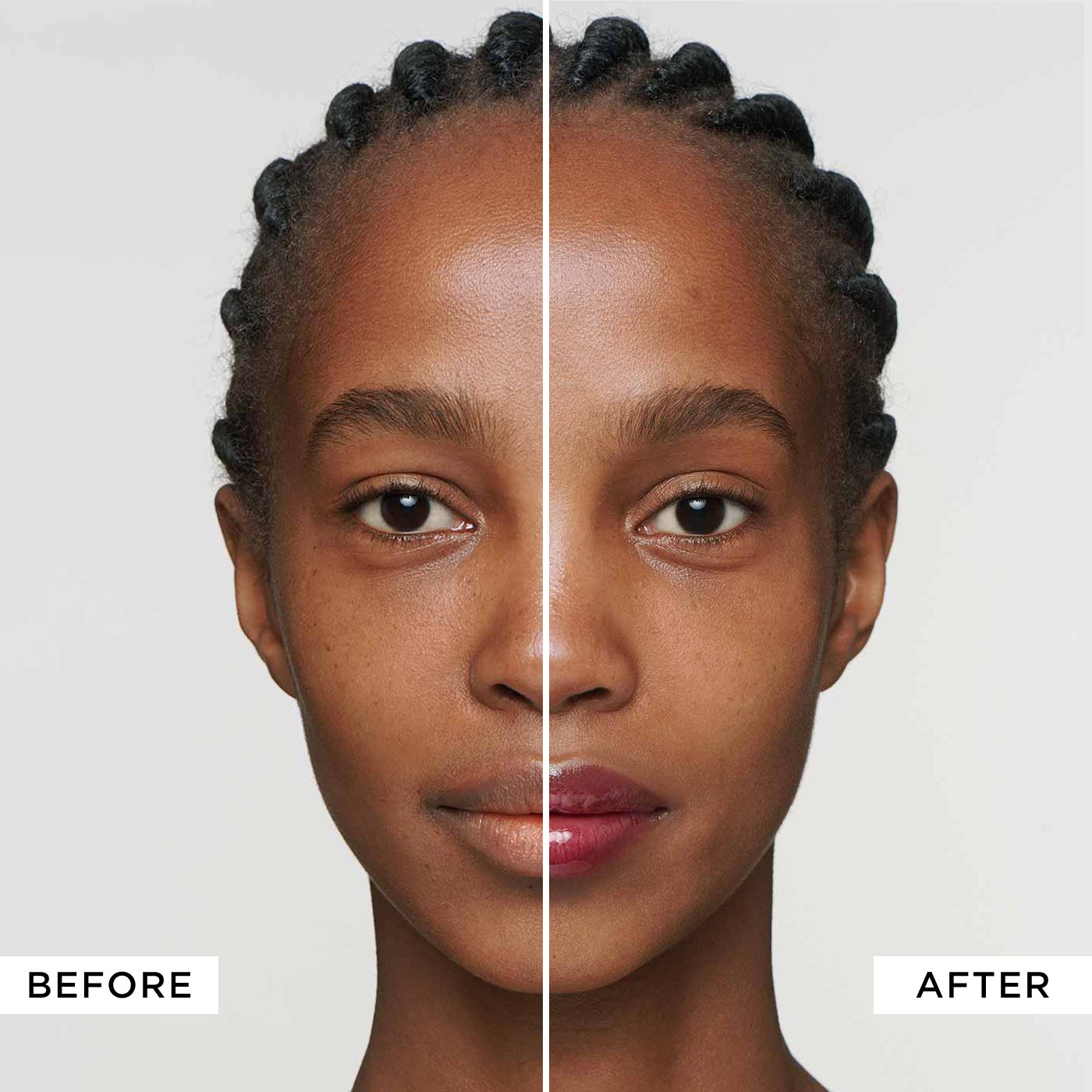 Before and after picture of using the product