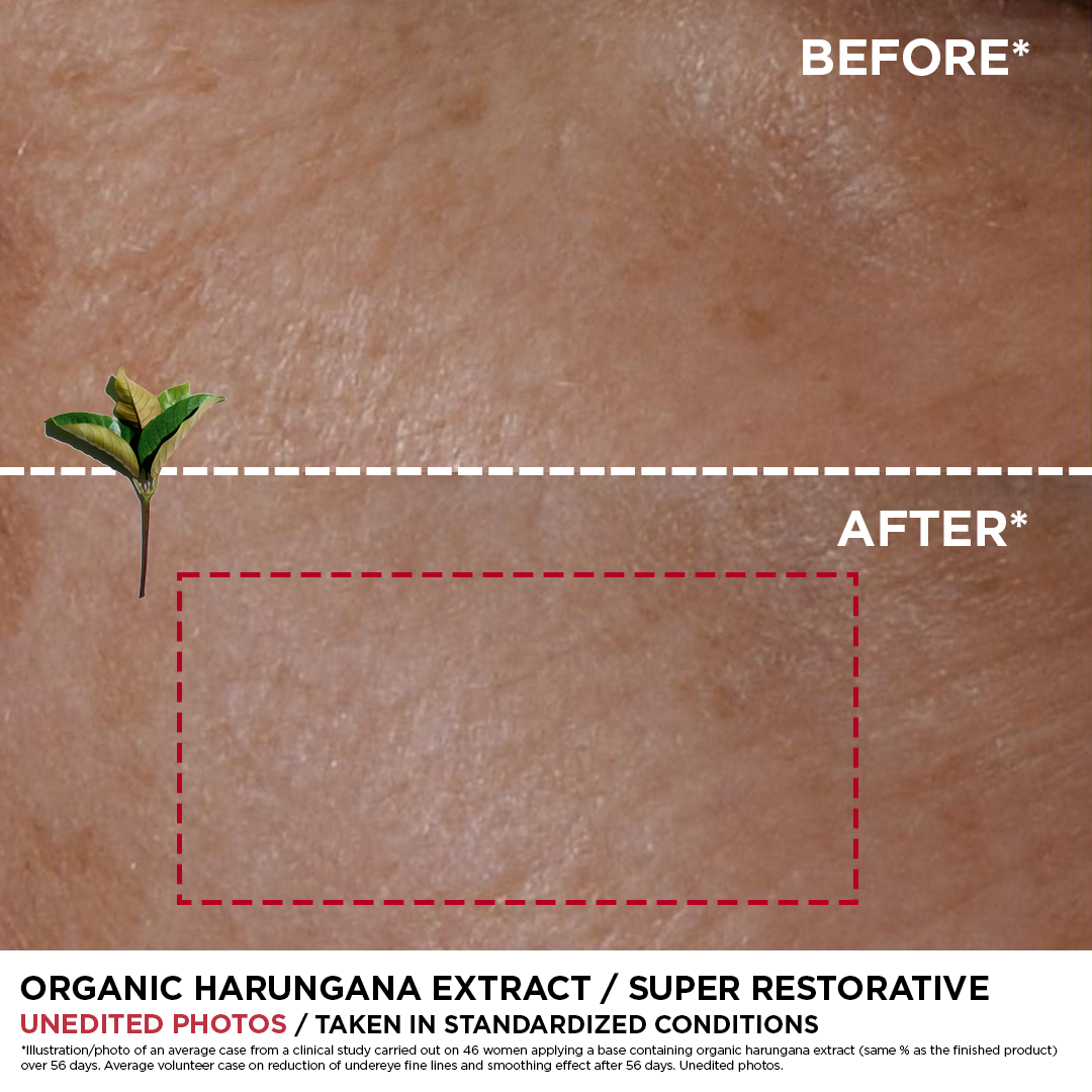 Before and after photo of the product use