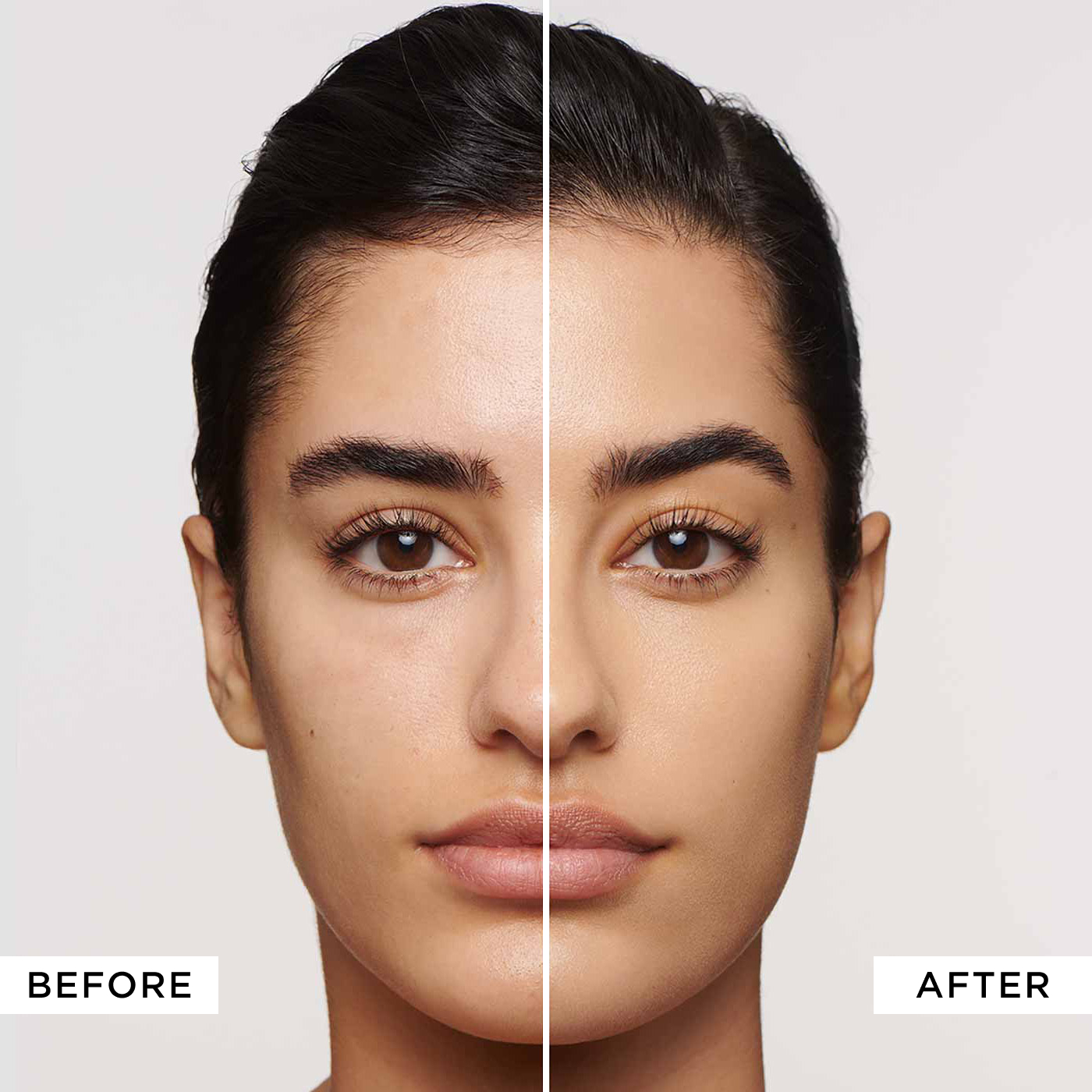 Before and after picture of using the product