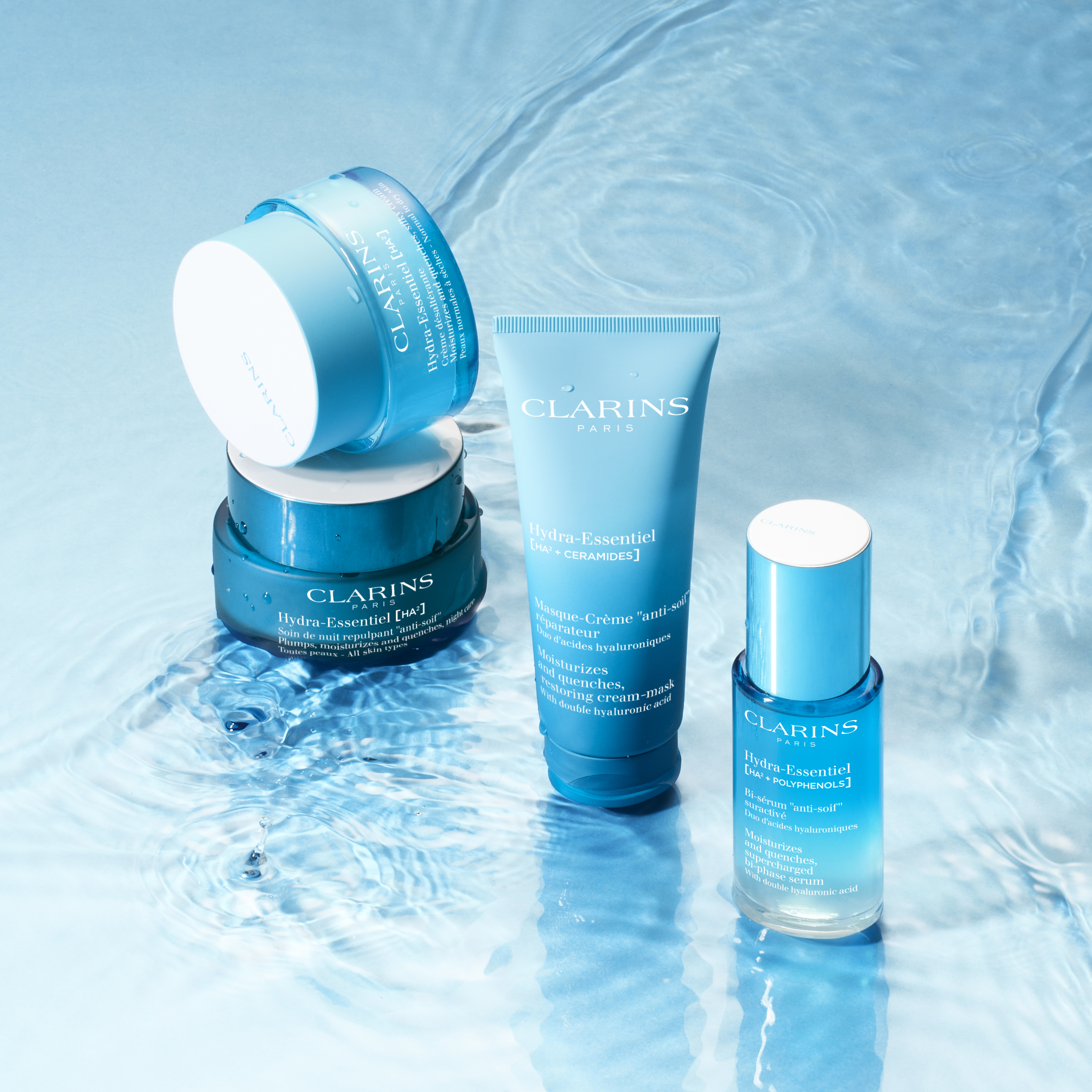 Hydra-Essentiel [HA²] hydrating skincare range for deydrated skin | Clarins Singapore