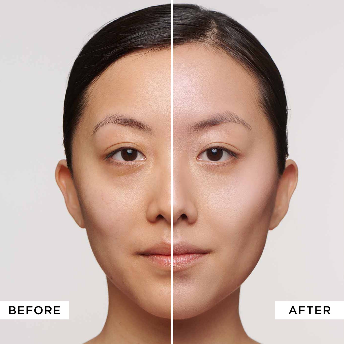 Before and after picture of using the product